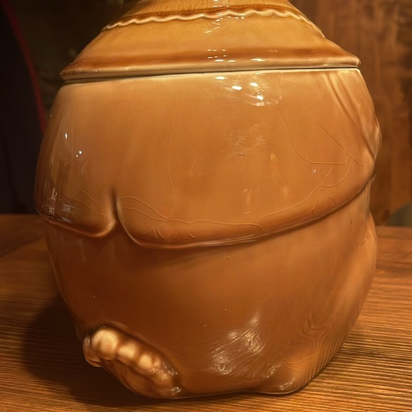 VINTAGE ROYAL SEALY JAPAN PETER RABBIT EASTER BUNNY COOKIE JAR BROWN - Picture 5 of 13